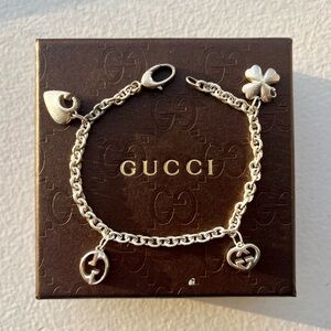 Gucci Silver 4 Charm Bracelet